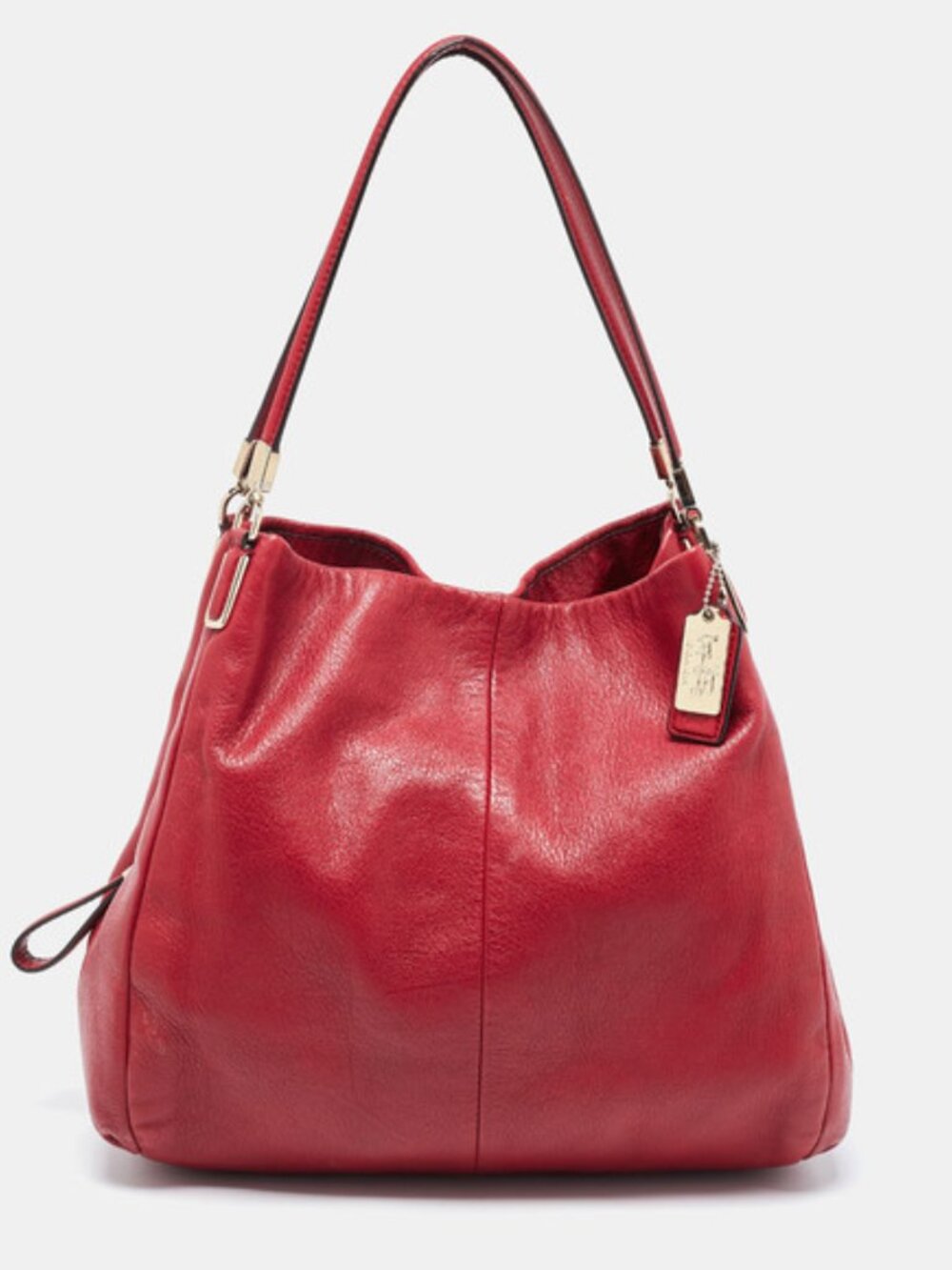 Coach Madison Phoebe Pebbled Leather Red